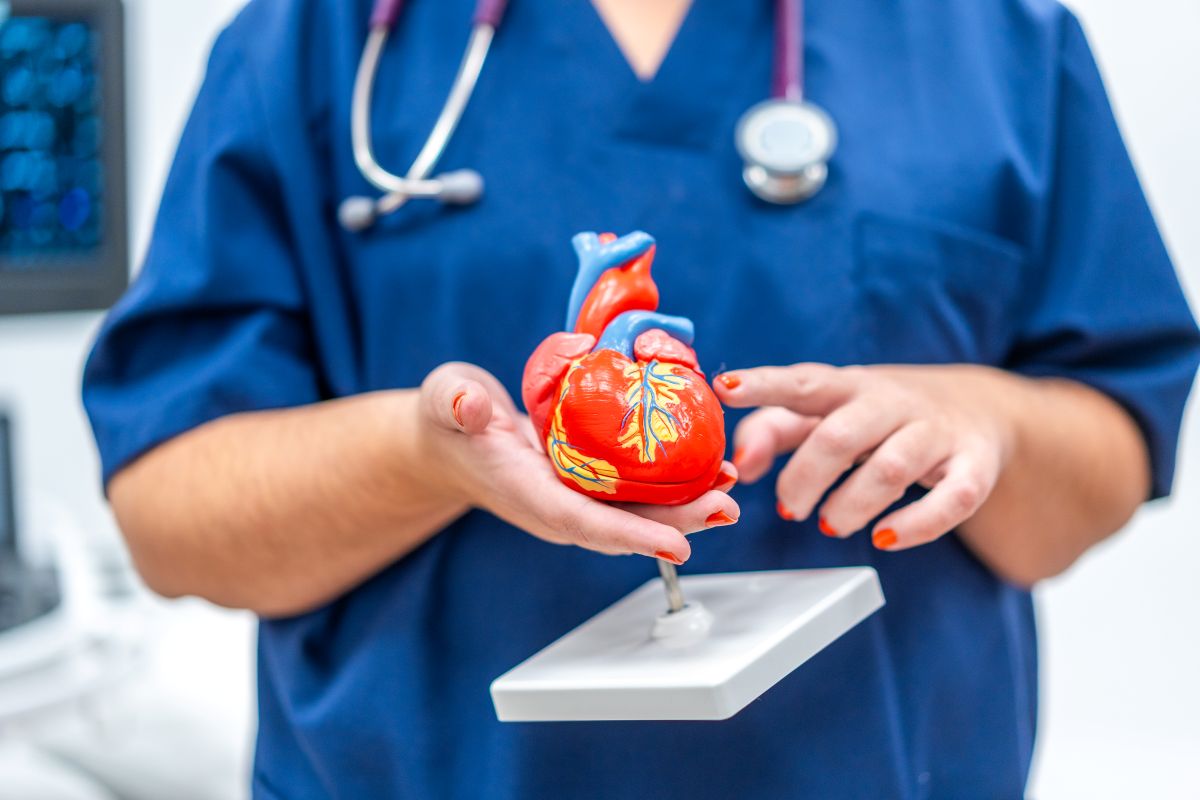 Doctor talking about heart disease